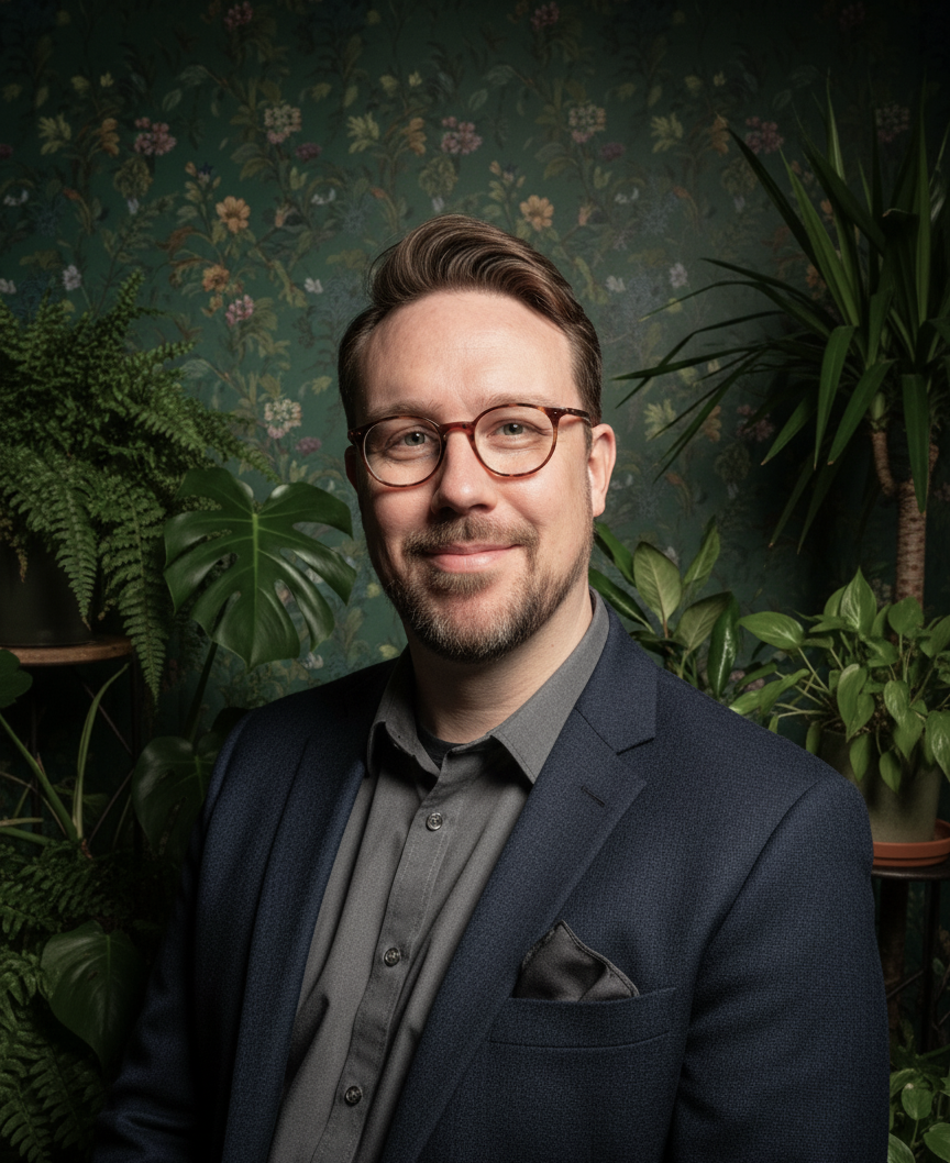An image of Root & Ratio's founder, Matt Stamps, PhD